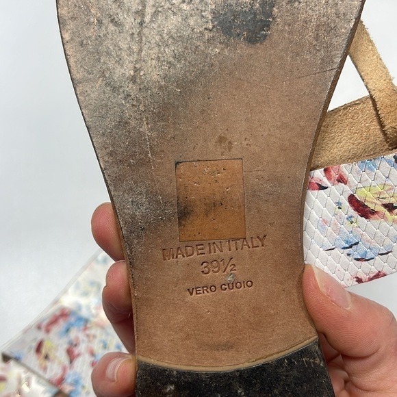 Joie "Nice" Floral Thong Sandal Flip Flops Women's Size 39.5 Made in Italy - Picture 3 of 6